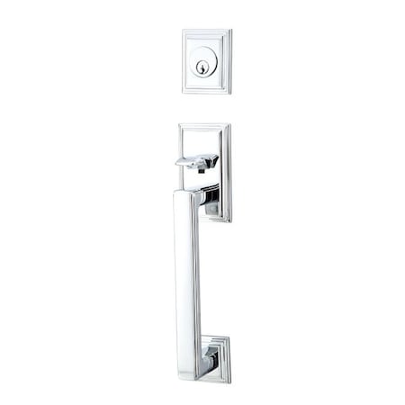 Emtek Bright Chrome Handleset, 4223RLUS26LH 4223RLUS26LH